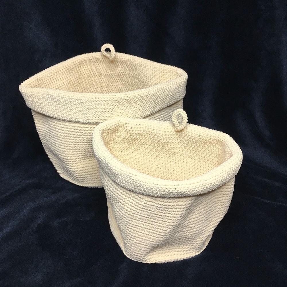 IKEA Lidan Soft Baskets Hanging Storage Ivory